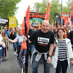 TUC's New Deal demo in central London, Saturday 12 May. GMB activists were marching for an end to zero hours contacts, an end to neglect of our public services and an end to Tory austerity.