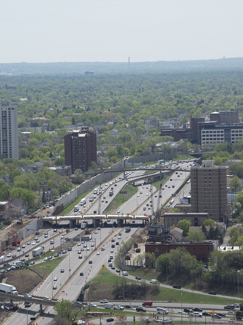 I-35W seen from the Foshay Tower observation deck