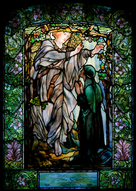The Annunciation, 1900, Arlington Street Church, Boston 5/11/18 #tiffanywindows #stainedglass