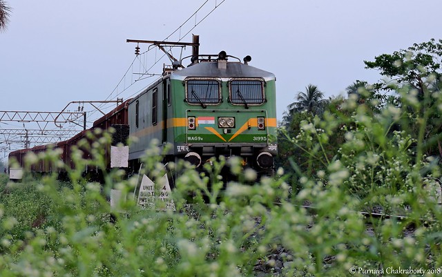 Indian Railways : Through the eyes of Nature ! Green goblin at the helm of huge load !