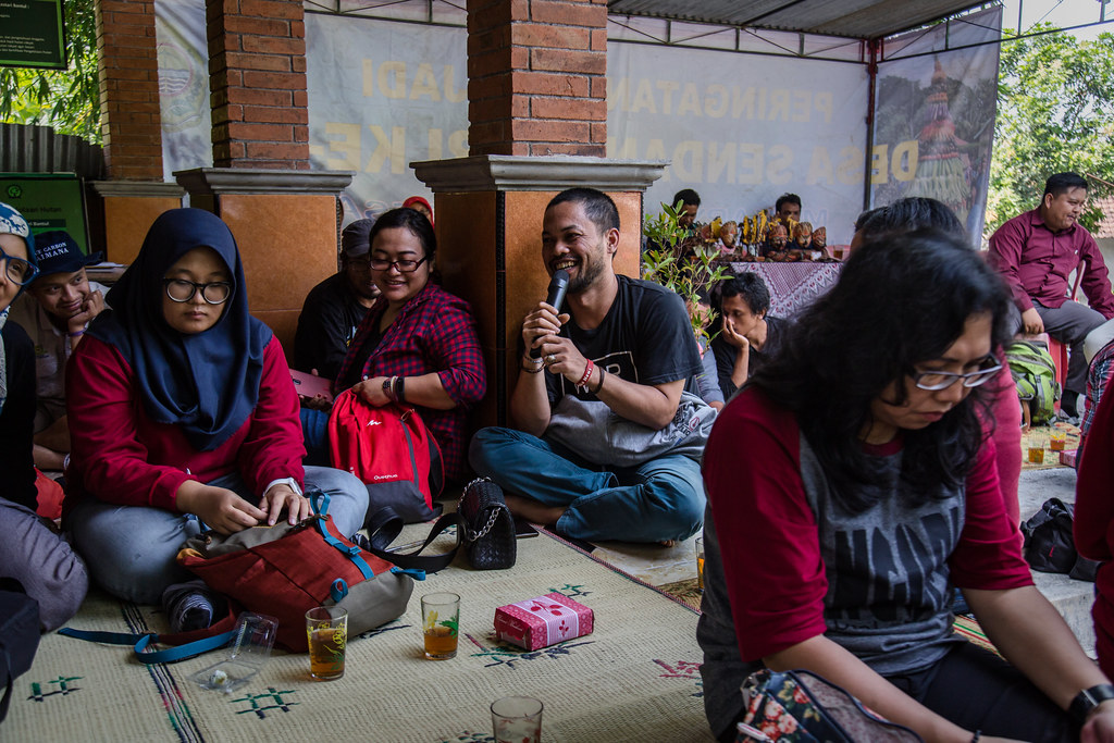 Journalists fieldtrip to Sendangsari village during 3rd Asia-Pacific Rainforest Summit in Yogyakarta on April 22, 2018 in Indonesia.