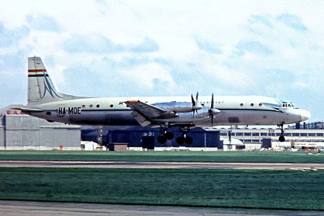 HA-MOE   Ilyushin Il-18V [182005505] (Malev- Hungarian Airlines) Heathrow ~G 01/07/1970