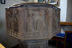 Althorne font: king and queen