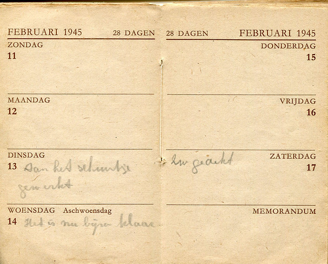 1945: Agenda from my father