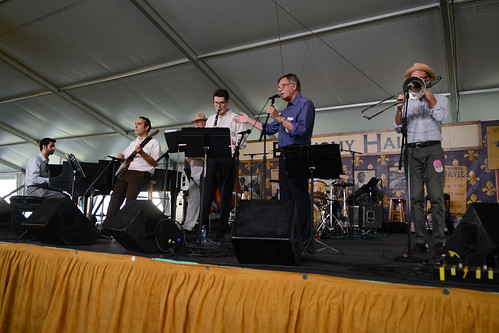 Clive Wilson's New Orleans Serenaders on Day 1 of Jazz Fest - 4.27.18. Photo by Leon Morris.