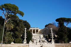 Pincio park and promenade, Rome, Italy