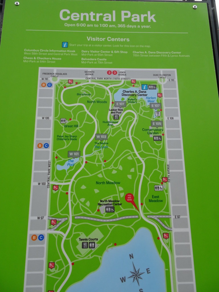 Central Park map, New York City Central Park map, New York… Flickr