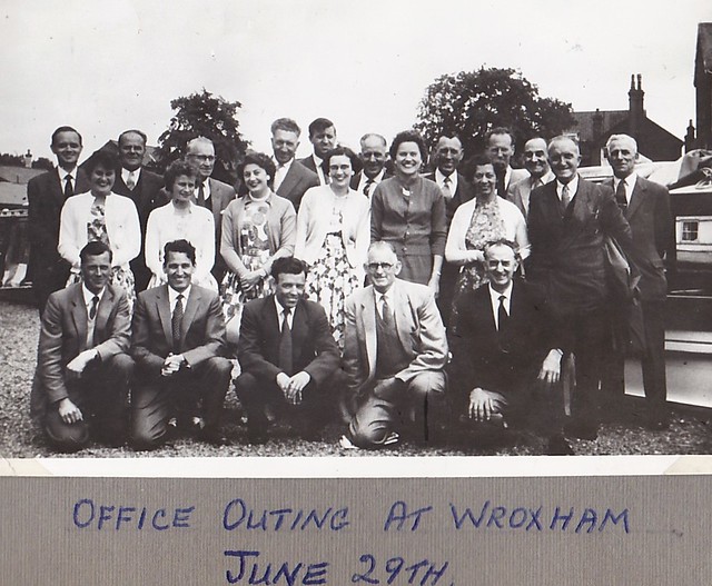 Office Outing to Wroxham Norfolk 1960