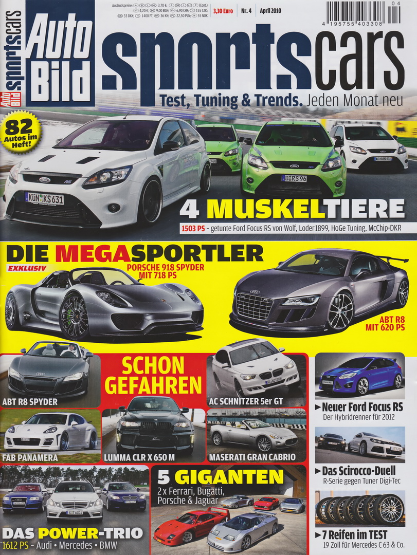 Image of Auto Bild Sportscars - 2010-04 - Cover