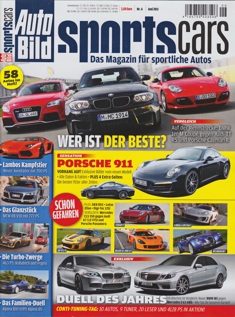 Image of Auto Bild Sportscars - 2011-06 - Cover