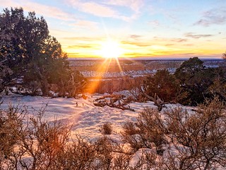 Snowy Sunset from Moran Point