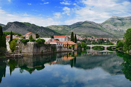 landscapes cityscapes reflections waterreflections towns historictowns trebinje balkans bosniaandherzegovina travel