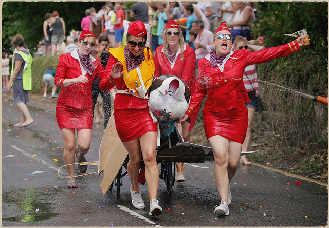 Fly Oxted Pram Race 2018: Mayday, we're going to ditch in the drink!