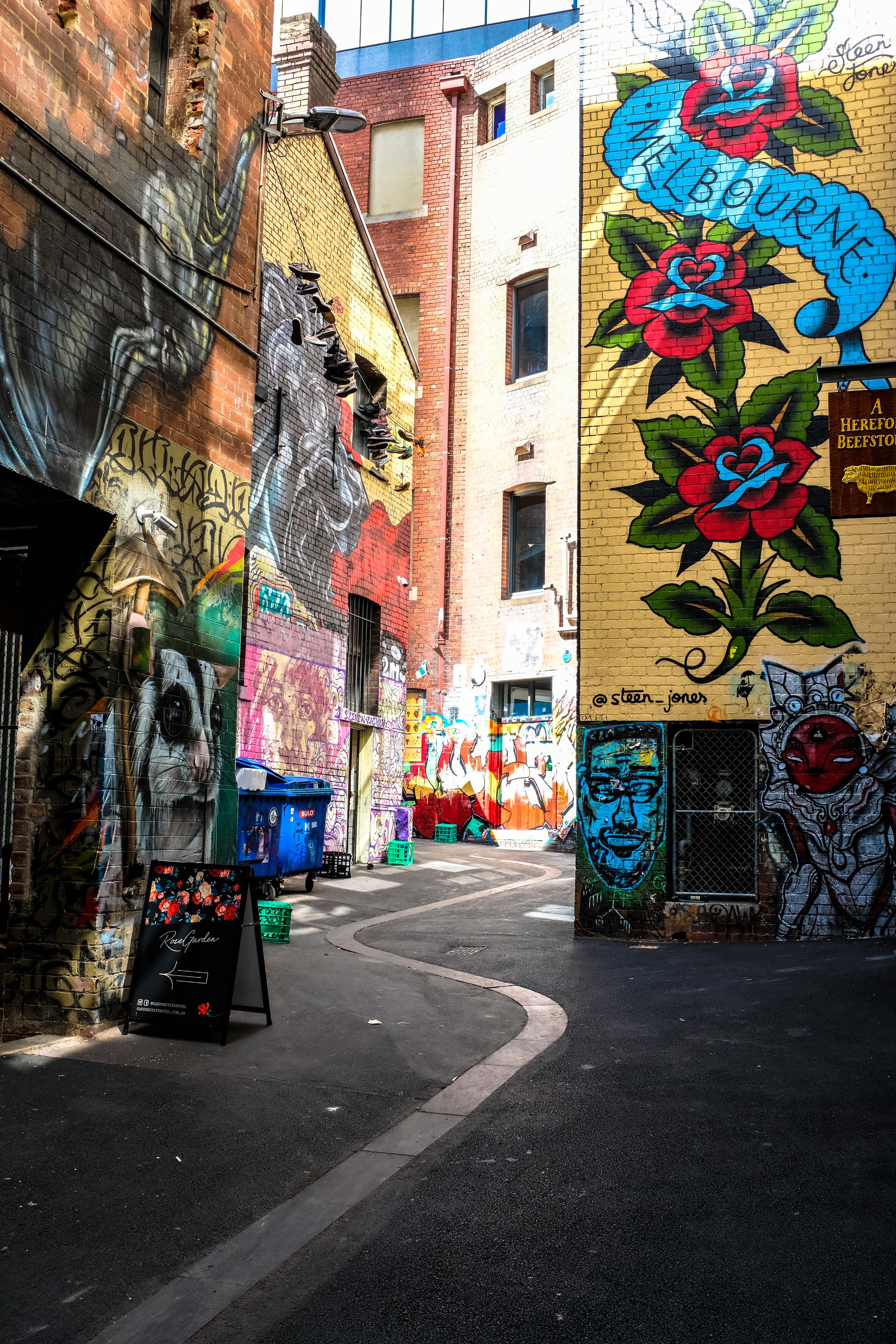 Hosier Lane street art graffiti urban Melbourne Gothic joker on quality canvas 