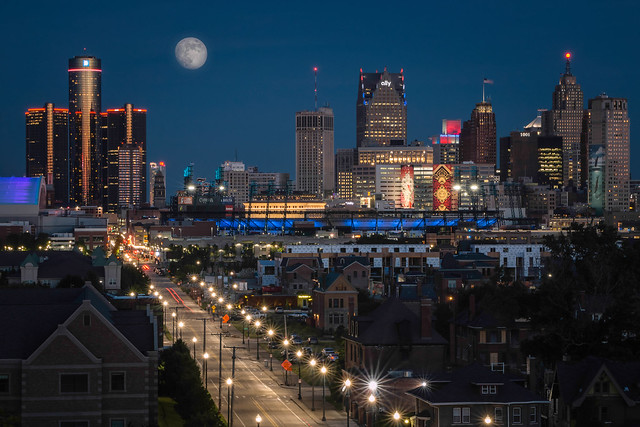 moon over Detroit