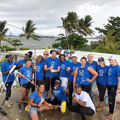 The Institute for Disaster Mental Health (IDMH) at @SUNY New Paltz is leading a group of students and faculty working in San Juan, Puerto Rico, to repair and restore homes and infrastructure that were damaged by Hurricanes Irma and Maria in 2017. #npsocia