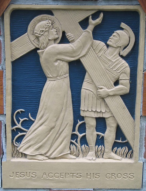 2nd Station of the Cross at the Church of the Little Flower Hospital in Royal Oak