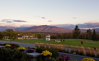 White Mountains viewed at sunset from the Mountain View Grand Resort, New Hampshire