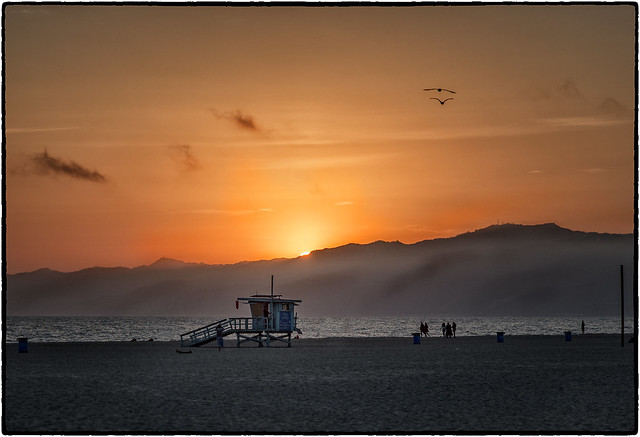 California Sunset, Santa Monica Beach.