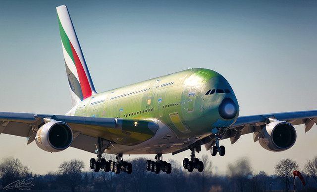 Emirates - Airbus A380 - A6-EEY - Hamburg-Finkenwerder (12/03/2014)