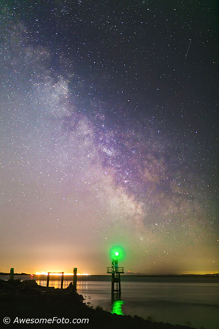 Milky Way with lighthouse