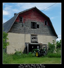 New Tractor Meets Old Barn  Dorset MN Area, 06 July 2018