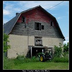New Tractor Meets Old Barn  Dorset MN Area, 06 July 2018 tractor barn Dorset mn old