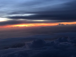 Sunrise from flight between Sarasota and Atlanta