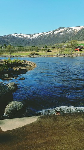 blue geilo norway river sun water summer ustedalsfjorden
