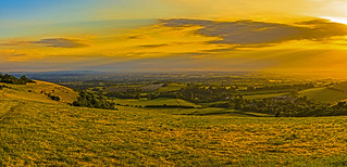 Sunset over Compton Down
