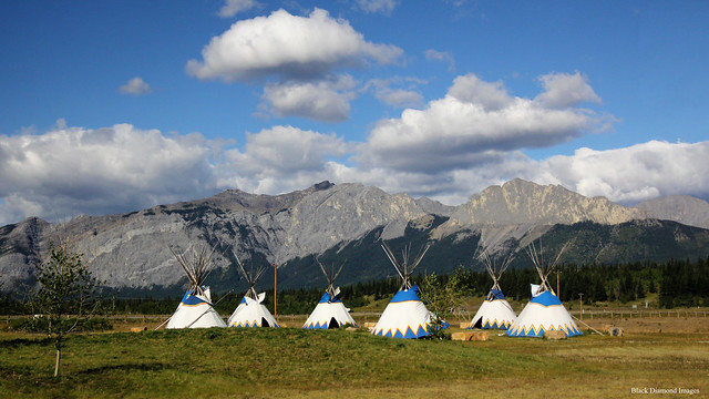 Indian Tepees at Stoney Nakoda Resort & Casino, Seebe, Alberta, Canada