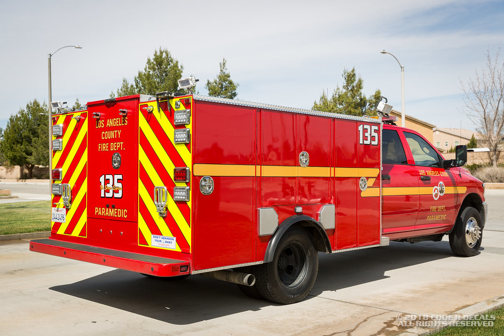 Code R Decals Fire Engine LA County Fire Squad 135 | Code R Decals | Flickr