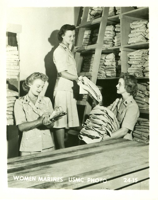WWII, Women Marines, Supply Clerks