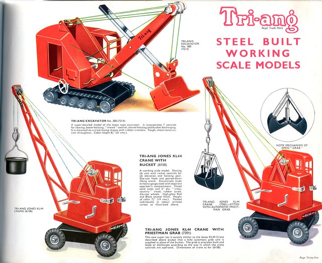 Big boys toys - Triang Excavator & Coles Crane