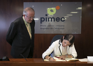 Dimarts, 24 de juliol de 2018, la ministra d'Indústria, Comerç i Turisme, María Reyes Maroto, va visitar la seu de PIMEC en una trobada amb empresaris i empresàries.