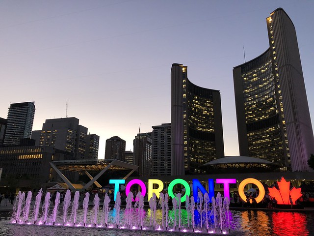 City Hall Toronto, one summer evening.