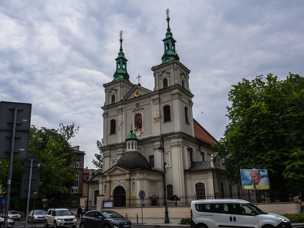 West Facade of St. Florian’s Basilica (Bazylika św. Floriana) in Krakow