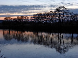 Sunset at River North Tyne, Bellingham, England