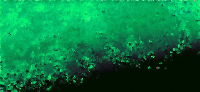 Moon Surface in Green with GIMP Cubism