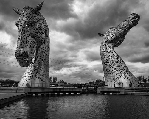thekelpies thehelix horse sculpture sky landscape urban street urbanlandscape art andyscott horses mythical myth magical mystical water canal river clouds cloudy drama dramatic tone texture detail depth naturallight outdoor light shade shadow scene human life living humanity society culture canon canon5d 5dmkiii wideangle 24mm ef2470mmf28liiusm black white blackwhite bw mono blackandwhite monochrome falkirk scotland uk leanneboulton
