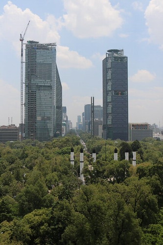 The view from Chapultepec Castle of Mexico City, chapultepec bosque park mexico