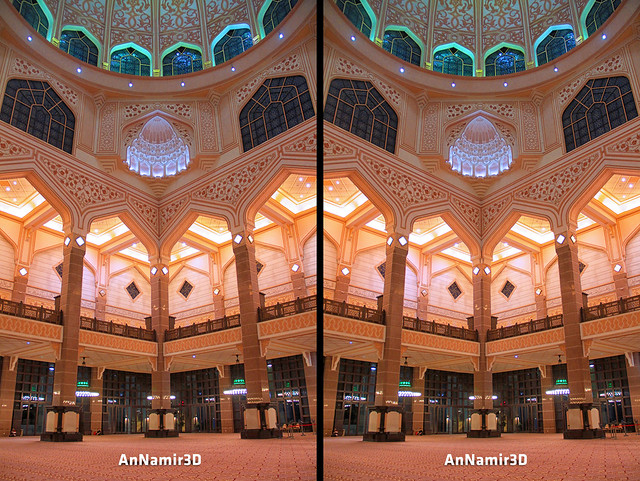 Interior view of Putra Mosque | 3D Stereography