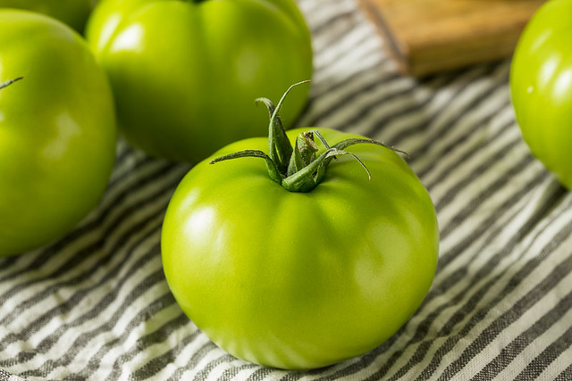Raw Green Organic Tomatoes