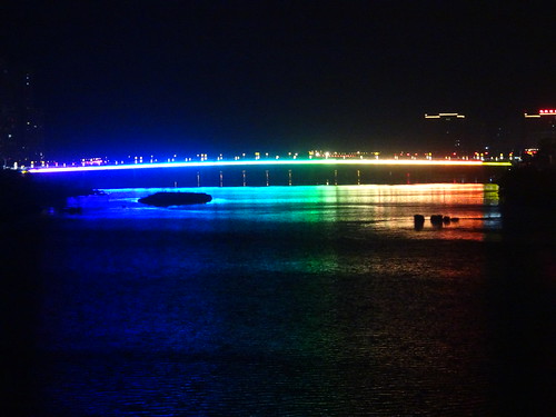 bridge aojiang lianjiang fujian fuzhou 2018 rainbow lights river bifrost