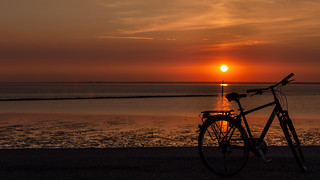 Sonnenuntergang mit Fahrrad 02