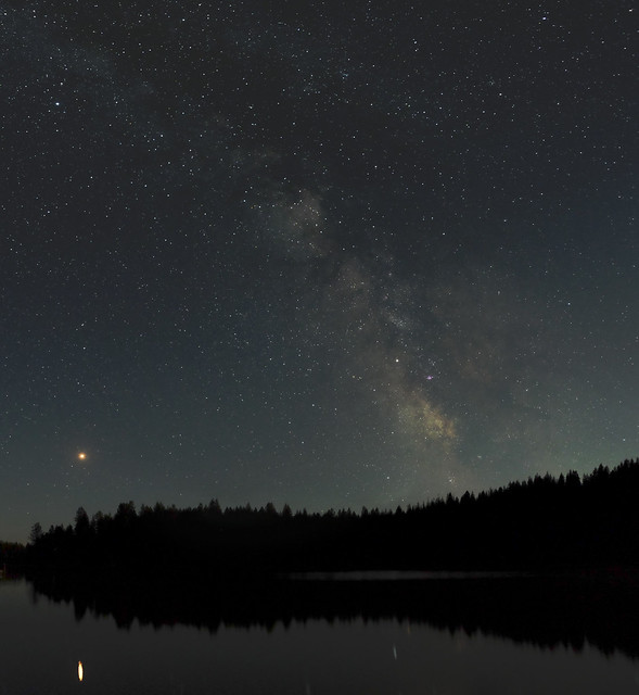 Milky Way and Mars over Spring Valley Reservoir