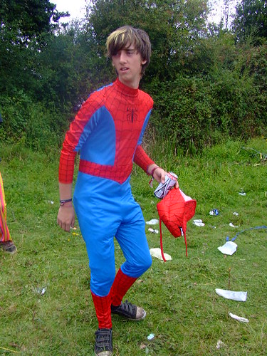 spidey off to fight crime in the waterfeature | by pollydelonge1