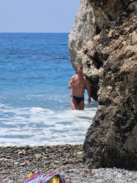 Love god rising from the waves? Aphrodite's Rock, Cyprus