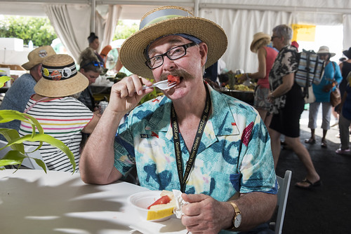 In the WWOZ Hospitality Tent Jazz Fest day 2 on April 28, 2018. Photo by Ryan Hodgson-Rigsbee