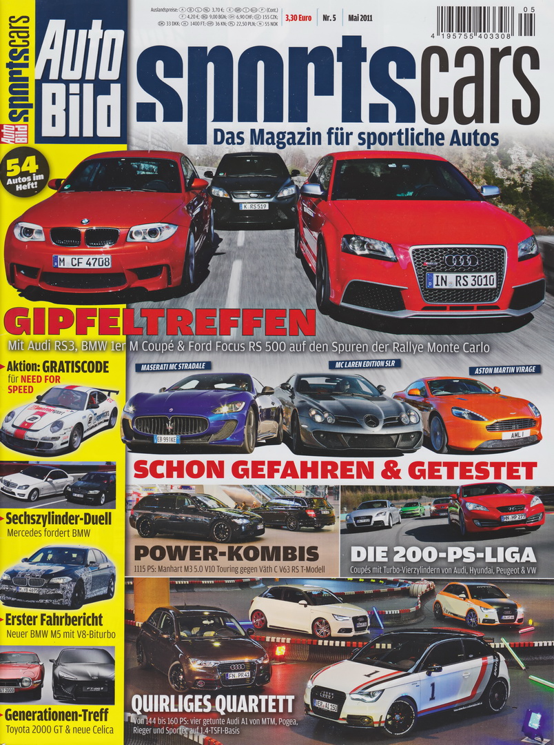 Image of Auto Bild Sportscars - 2011-05 - Cover